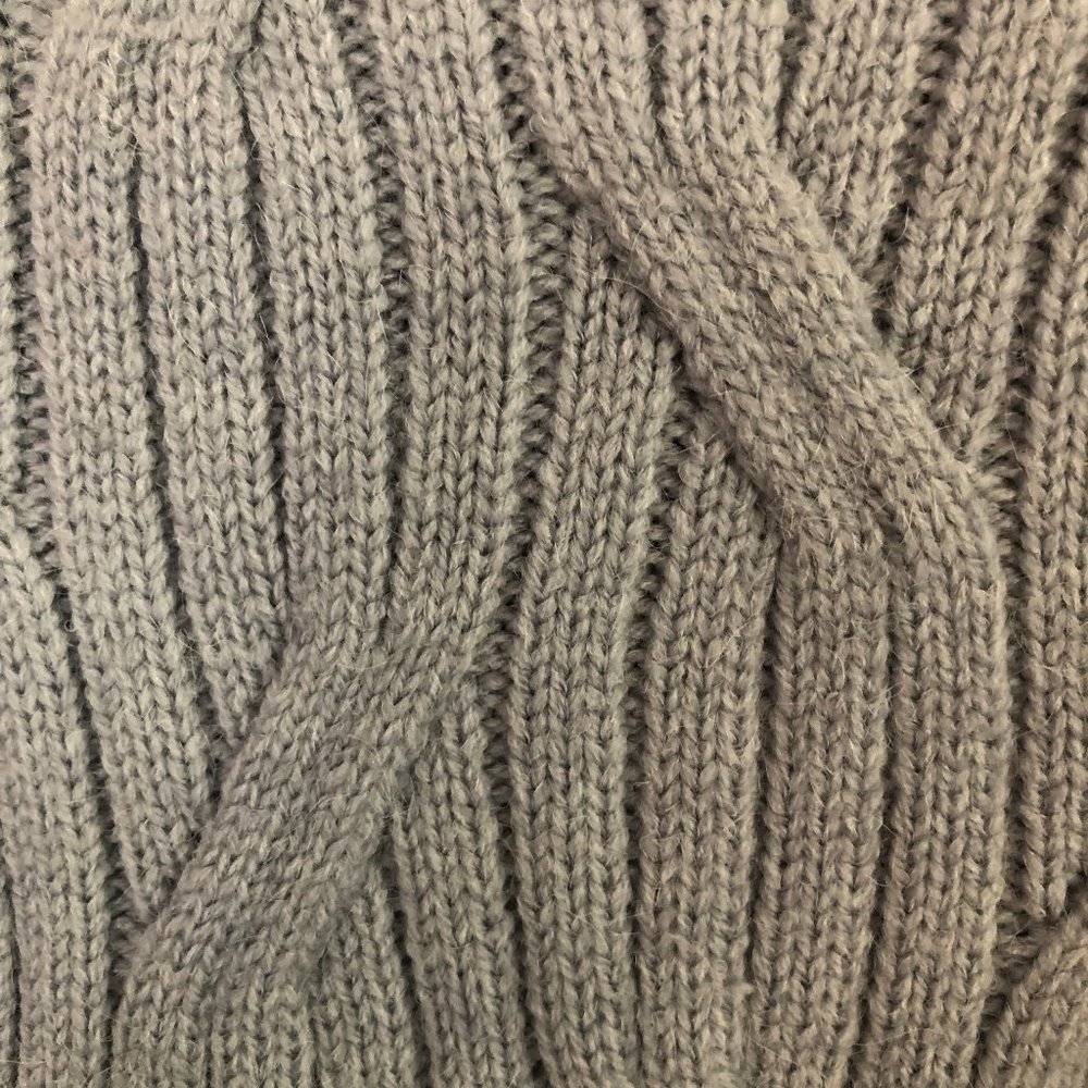 Romeo & Juliet Couture Light Blue Mock Neck Cable Knit Sweater Sz S - Picture 3 of 3